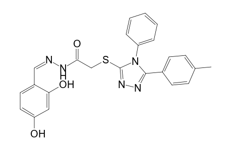 N'-[(Z)-(2,4-dihydroxyphenyl)methylidene]-2-{[5-(4-methylphenyl)-4-phenyl-4H-1,2,4-triazol-3-yl]sulfanyl}acetohydrazide