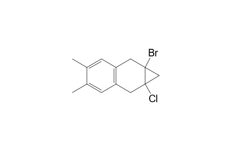 1H-Cyclopropa[b]naphthalene, 1a-bromo-7a-chloro-1a,2,7,7a-tetrahydro-4,5-dimethyl-