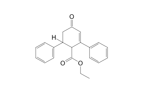 2,6-diphenyl-4-oxo-2-cyclohexene-1-carboxylic acid, ethyl ester