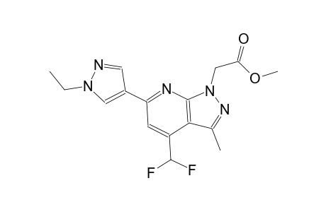 1H-pyrazolo[3,4-b]pyridine-1-acetic acid, 4-(difluoromethyl)-6-(1-ethyl-1H-pyrazol-4-yl)-3-methyl-, methyl ester