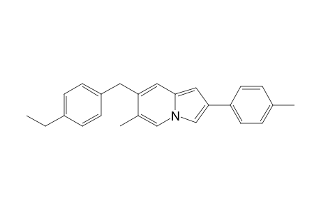 6-Methyl-2-(4-methylphenyl)-7-(4-ethylphenylmethyl)indolizine