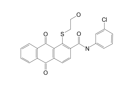 N-(3-chlorophenyl)-1-(2-hydroxyethylsulfanyl)-9,10-bis(oxidanylidene)anthracene-2-carboxamide