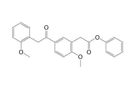 {2-methoxy-5-[(o-methoxyphenyl)acetyl]phenyl}acetic acid, phenyl ester