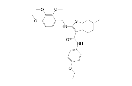 benzo[b]thiophene-3-carboxamide, N-(4-ethoxyphenyl)-4,5,6,7-tetrahydro-6-methyl-2-[[(2,3,4-trimethoxyphenyl)methyl]amino]-