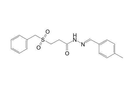 3-(Benzylsulfonyl)propionic acid, (p-methylbenzylidene)hydrazide