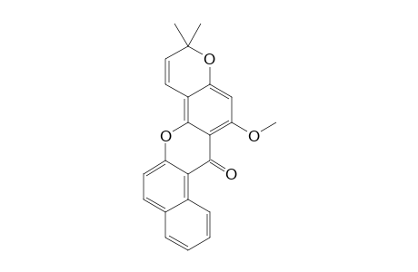 6-METHOXY-3,3-DIMETHYL-3H,7H-BENZO-[A]-PYRANO-[3,2-H]-XANTHEN-7-ONE