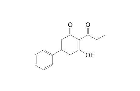 2-Cyclohexen-1-one, 3-hydroxy-2-(1-oxopropyl)-5-phenyl-