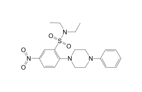 benzenesulfonamide, N,N-diethyl-5-nitro-2-(4-phenyl-1-piperazinyl)-