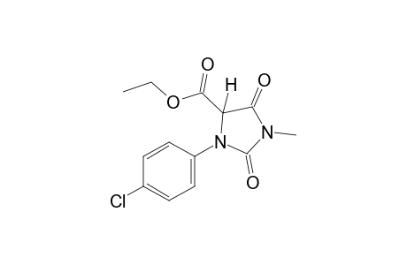 3-(p-chlorophenyl)-2,5-dioxo-1-methyl-4-imidazolidinecarboxylic acid, ethyl ester