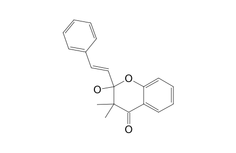 (E)-2-Hydroxy-3,3-dimethyl-2-styrylchroman-4-one