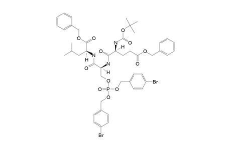 N-ALPHA-(TERT.-BUTOXYCARBONYL)-O-(BENZYL)-GLUTAMYL-O-DI-(4-BROMOBENZYL)-PHOSPHONOSERYLLEUCINE-BENZYLESTER;BOC-GLU(OBZL)-SER(PO3BRBZL2)-LEU-OBZL