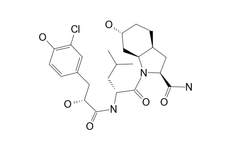 AERUGINOSIN_DA495B;D-ORTHO-CL-HPLA-D-LEU-L-CHOI-AMIDE;MAJOR_ROTAMER;TRANS