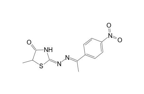 5-Methyl-2-[(2E)-2-[1-(4-nitrophenyl)ethylidene]hydrazino]thiazol-4-one