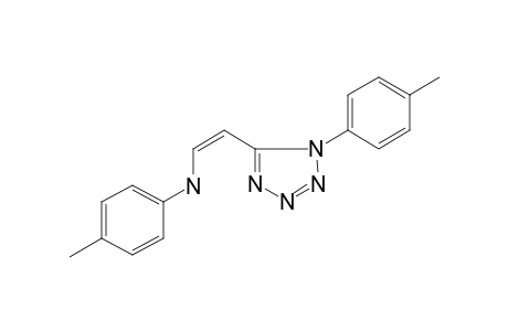 Benzenamine, 4-methyl-N-[2-[1-(4-methylphenyl)-5-tetrazolyl]ethenyl]-