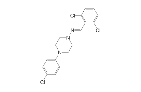 4-(4-chlorophenyl)-N-[(E)-(2,6-dichlorophenyl)methylidene]-1-piperazinamine