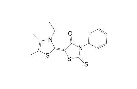 4-thiazolidinone, 5-(3-ethyl-4,5-dimethyl-2(3H)-thiazolylidene)-3-phenyl-2-thioxo-, (5Z)-