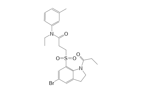 propanamide, 3-[[5-bromo-2,3-dihydro-1-(1-oxopropyl)-1H-indol-7-yl]sulfonyl]-N-ethyl-N-(3-methylphenyl)-