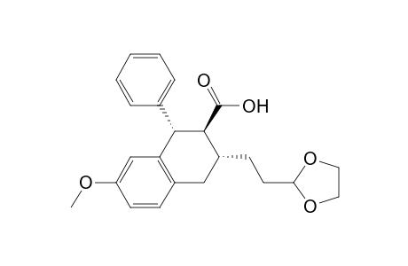 2-Naphthalenecarboxylic acid, 3-[2-(1,3-dioxolan-2-yl)ethyl]-1,2,3,4-tetrahydro-7-methoxy-1-phenyl-, (1.alpha.,2.beta.,3.alpha.)-(.+-.)-