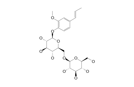 TRANS-ISOEUGENYL-BETA-GENTIOBIOSIDE;TRANS-ISOEUGENYL-O-BETA-D-GLUCOPYRANOSYL-(1->6)-BETA-D-GLUCOPYRANOSIDE