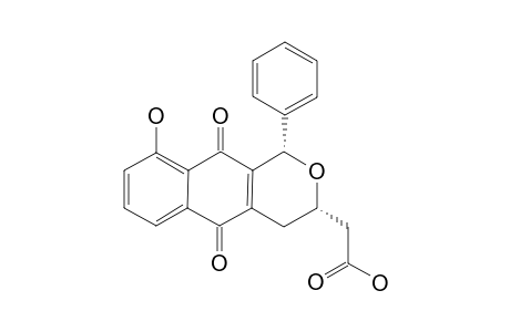 rac-cis(3,4-dihydro-9-hydroxy-5,10-dioxo-1-phenyl-1H-naphtho[2,3-c]pyran-3-yl)acetic acid