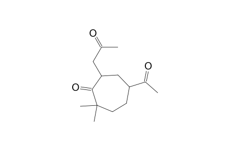 5-Acetyl-2,2-dimethyl-7-(2-oxopropyl)-1-cycloheptanone