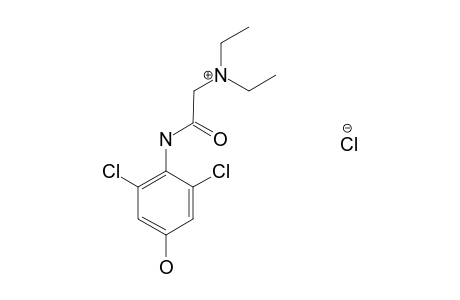 2',6'-dichloro-2-(diethylamino)-4'-hydroxyacetanilide, monohydrochloride