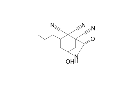 5-Hydroxy-7-oxo-3-propyl-6-aza-bicyclo[3.2.1]octane-1,2,2-tricarbonitrile