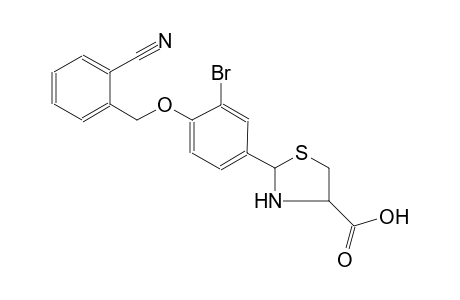2-[3-bromanyl-4-[(2-cyanophenyl)methoxy]phenyl]-1,3-thiazolidin-3-ium-4-carboxylate