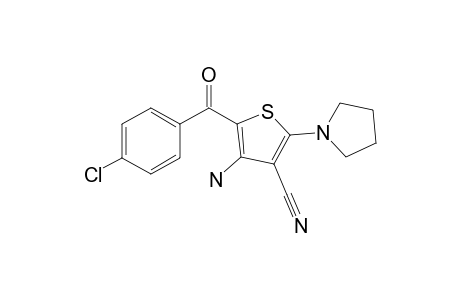 4-Amino-5-(4-chlorobenzoyl)-2-(1-pyrrolidinyl)-3-thiophenecarbonitrile