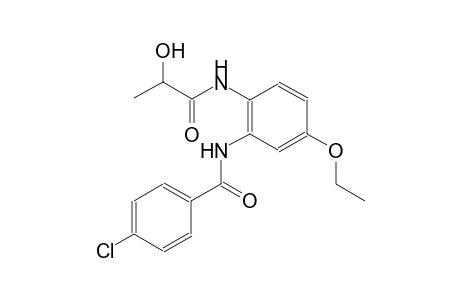 4-chloro-N-[5-ethoxy-2-(lactoylamino)phenyl]benzamide