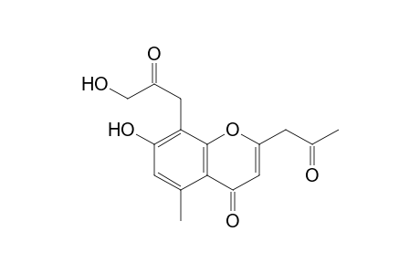 2-ACETONYL-7-HYDROXY-8-(3-HYDROXYACETONYL)-5-METHYL-CHROMONE