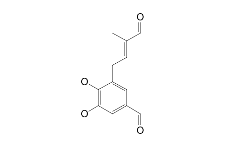 3,4-Dihydroxy-5-(3'-methyl-4'-oxobut-2'-enyl)-benzaldehyde,montadial-A