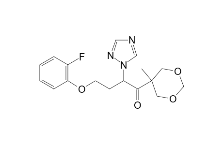 1-Butanone, 4-(2-fluorophenoxy)-1-(5-methyl-1,3-dioxan-5-yl)-2-(1H-1,2,4-triazol-1-yl)-