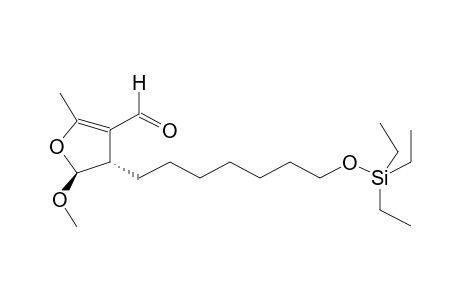 TRANS-(+/-)-2,3-DIHYDRO-2-METHOXY-3-(7'-TRIETHYLSILYLOXYHEPTYL)-4-FORMYL-5-METHYLFURAN