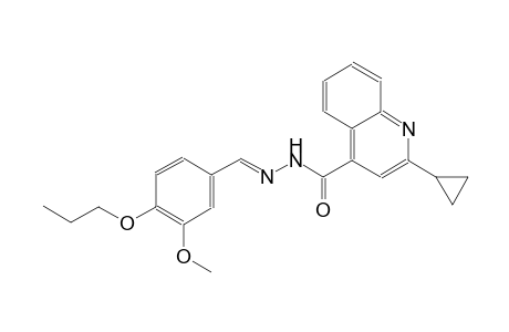 2-cyclopropyl-N'-[(E)-(3-methoxy-4-propoxyphenyl)methylidene]-4-quinolinecarbohydrazide