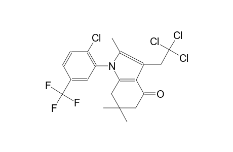 4H-indol-4-one, 1-[2-chloro-5-(trifluoromethyl)phenyl]-1,5,6,7-tetrahydro-2,6,6-trimethyl-3-(2,2,2-trichloroethyl)-