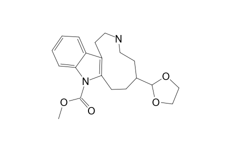6-[2-(1,3-DIOXOLANYL)]-9-METHOXYCARBONYL-2,3,4,5,6,7,8,9-OCTAHYDRO-1-H-AZECINO-[5.4-B]-INDOLE