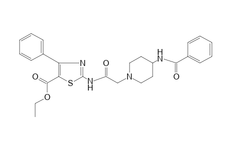 2-[2-(4-benzamidopiperidino)acetamido]-4-phenyl-5-thiazolecarbaoxylic acid, ethyl ester