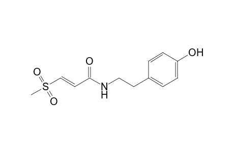 (E)-N-[2-(4-hydroxyphenyl)ethyl]-3-mesyl-acrylamide