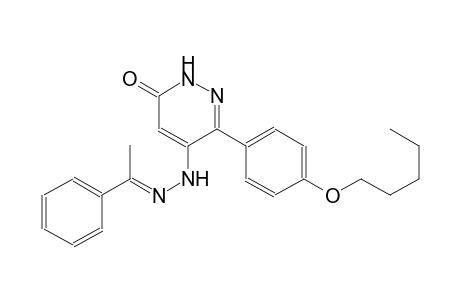 6-[4-(pentyloxy)phenyl]-5-[(2E)-2-(1-phenylethylidene)hydrazino]-3(2H)-pyridazinone