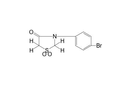 3-(p-BROMOPHENYL)-4-THIAZOLIDINONE, 1,1-DIOXIDE