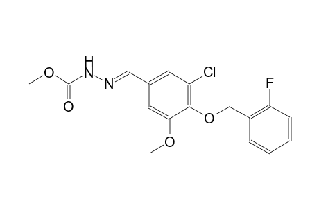 methyl (2E)-2-{3-chloro-4-[(2-fluorobenzyl)oxy]-5-methoxybenzylidene}hydrazinecarboxylate