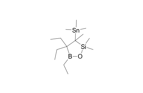 1-OXA-2-SILA-5-BORACYCLOPENTANE, 4,4,5-TRIETHYL-2,2,3-TRIMETHYL-3-(TRIMETHYLSTANNYL)-