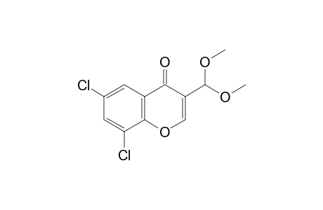 6,8-dichloro-4-oxo-4H-1-benzopyran-3-carboxaldehyde, dimethyl acetal