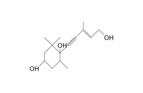 1-(5-Hydroxy-3-methyl-3-penten-1-ynyl)-2,2,6-trimethyl-1,4-cyclohexanediol
