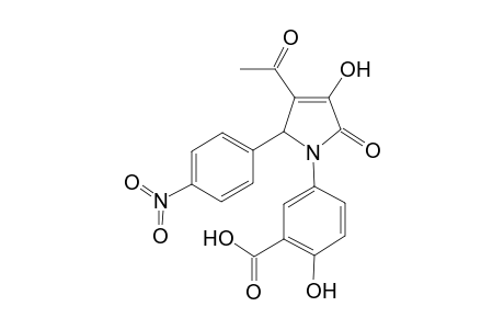 5-[3-acetyl-4-hydroxy-2-(4-nitrophenyl)-5-oxo-2H-pyrrol-1-yl]-2-hydroxy-benzoic acid