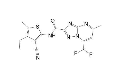 N-(3-cyano-4-ethyl-5-methyl-2-thienyl)-7-(difluoromethyl)-5-methyl[1,2,4]triazolo[1,5-a]pyrimidine-2-carboxamide