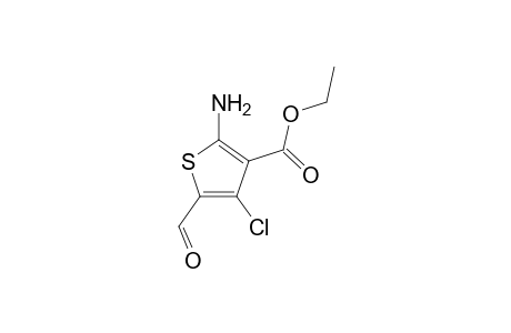 3-Thiophenecarboxylic acid, 2-amino-4-chloro-5-formyl-, ethyl ester
