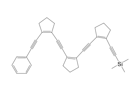 Trimethyl-{[2'-[2"-(2'"-phenyethynyl)cyclopent-1''-en-1''-yl]ethynyl]cyclopent-1'-en-1'-yl}ethynyl]cyclopent-1-en-1-yl}benzene