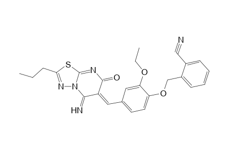 benzonitrile, 2-[[2-ethoxy-4-[(Z)-(5-imino-7-oxo-2-propyl-5H-[1,3,4]thiadiazolo[3,2-a]pyrimidin-6(7H)-ylidene)methyl]phenoxy]methyl]-